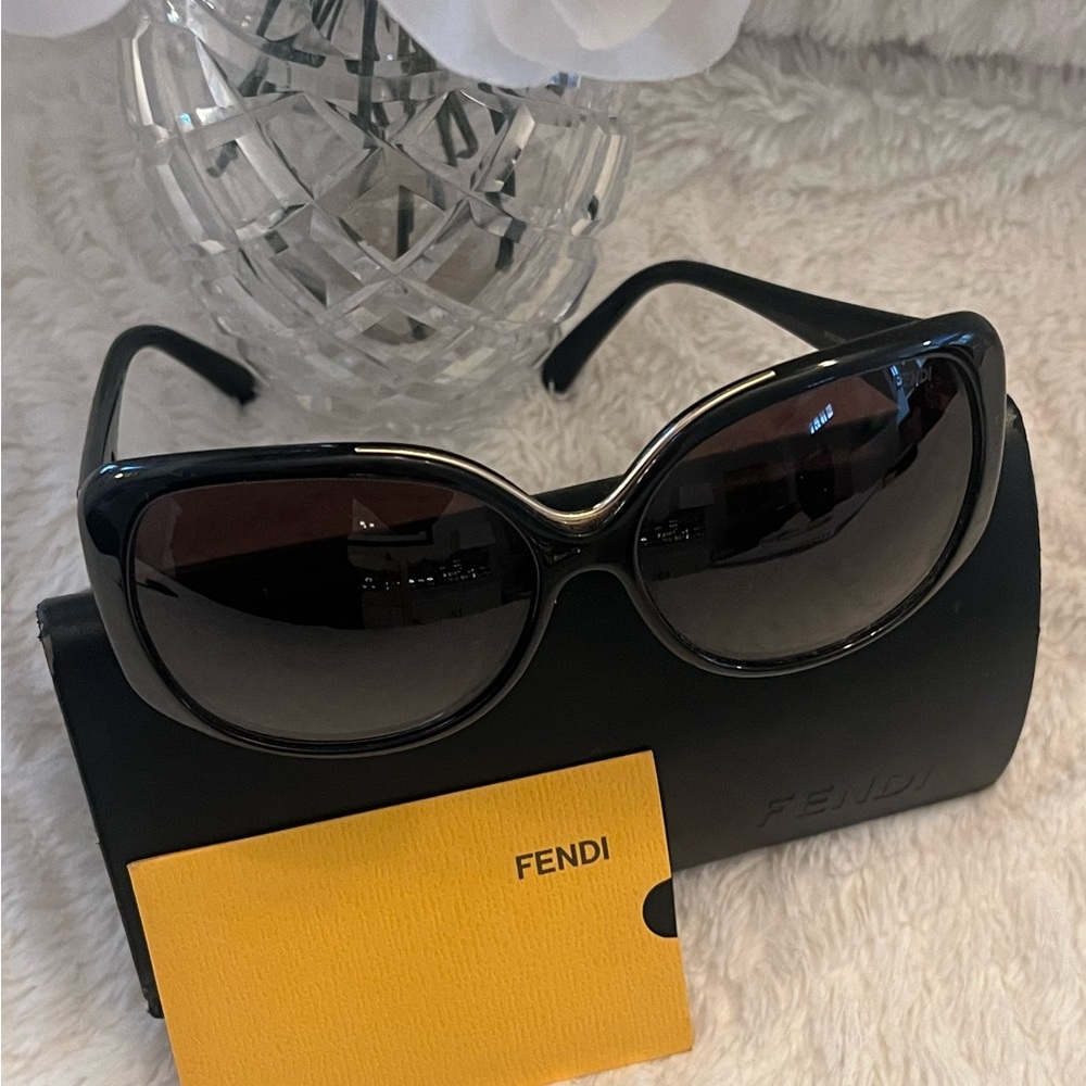 Fendi Bold Black and Gold Sunglasses